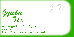gyula tix business card